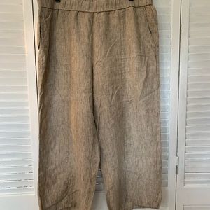 Eileen Fisher linen cropped pants